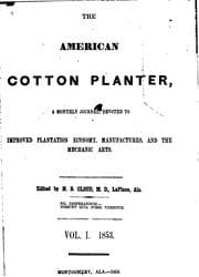 Tapa de The American Cotton Planter