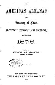 Tapa de American Almanac and Treasury of Facts, Statistical, Financial, and Political