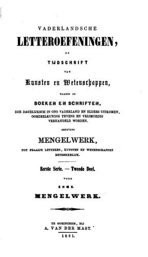 Tapa de Vaderlandsche letter-oefeningen