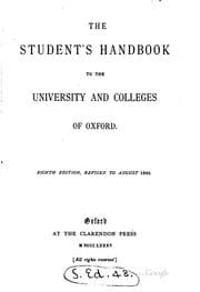 Tapa de The student's handbook to the university and colleges of Oxford