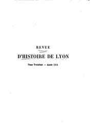 Tapa de Revue d'histoire de Lyon