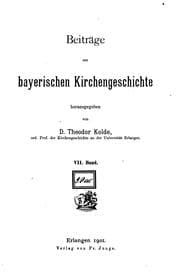 Tapa de Beiträge zur bayerischen Kirchengeschichte