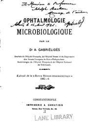 Tapa de Ophtalmologie microbiologique