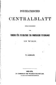 Tapa de Psychiatrisches Centralblatt