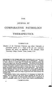 Tapa de Journal of Comparative Pathology and Therapeutics