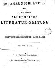 Tapa de Jenaische allgemeine Literatur-Zeitung. Jahrg. 1-[38. With] Intelligenzblatt ...