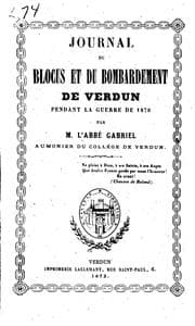 Tapa de Journal du blocus et du bombardement de Verdun pendant la guerre de 1870