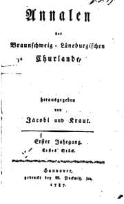 Tapa de Annalen der Braunschweig luneburgischen Churlande
