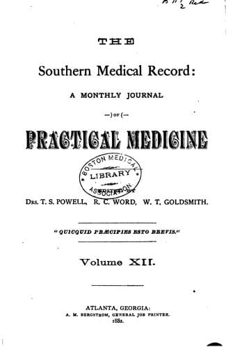Tapa de Southern Medical Record