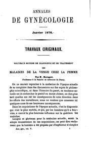 Tapa de Annales de gynécologie et d'obstétrique