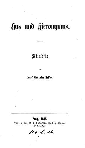 Tapa de Hus und Hieronymus, Studie