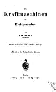 Tapa de Die Kraftmaschinen des Kleingewerbes...