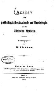 Tapa de Archiv fuer pathologische anatomie und physiologie und klinische