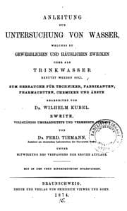Tapa de Anleitung zur Untersuchung von Wasser, welches zu gewerblichen und haeuslichen Zwecken oder als ...