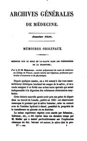 Tapa de Archives générales de médecine