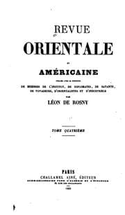 Tapa de Revue orientale et américaine