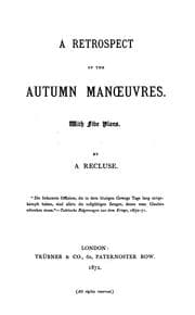 Tapa de Military Pamphlets: Autumn Manoeuvres