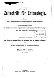 Tapa de Allgemeine Zeitschrift für Entomologie