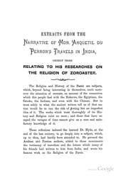 Tapa de Extracts from the narrative of Anquetil du Perron's travels in India