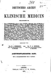 Tapa de Deutsches archiv fuer klinische medizin