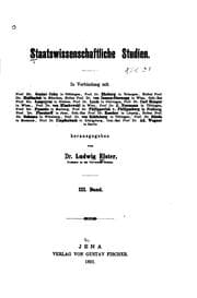 Tapa de Staatswissenschaftliche Studien