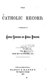 Tapa de The Catholic Record