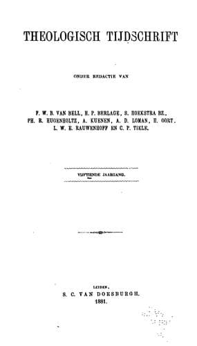 Tapa de Theologisch tijdschrift
