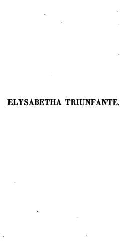 Tapa de Elysabetha triunfante