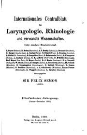 Tapa de Internationales Centralblatt für Laryngologie, Rhinologie und Verwandte Wissenschaften