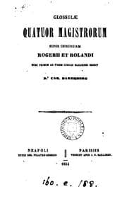 Tapa de Glossulae quatuor magistrorum super chirurgiam Rogerii et Rolandi, ad fidem codicis Mazarinei ed ...