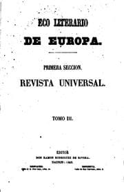 Tapa de Eco literario de Europa: Primera sección. Revista universal