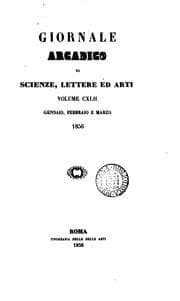 Tapa de Giornale arcadico di scienze, lettere ed arti