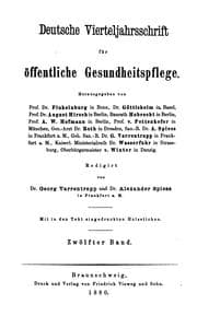 Tapa de Deutsche Vierteljahrsschrift fuer oeffentliche Gesundheitspflege