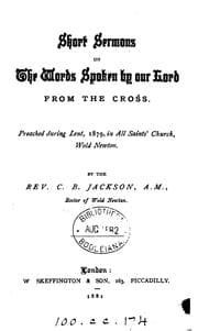 Tapa de Short sermons on the words spoken by our Lord from the cross