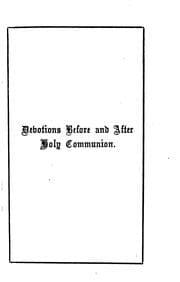 Tapa de Devotions before and after holy communion [compiled by M. Trench].
