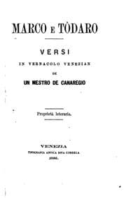 Tapa de Marco e Tòdaro: versi in vernacolo venezian de un mestro de Canaregio