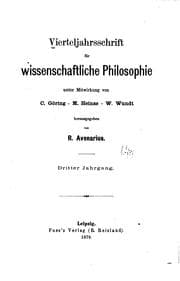 Tapa de Vierteljahrsschrift für wissenschaftliche Philosophie