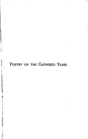 Tapa de Poetry of the Gathered Years