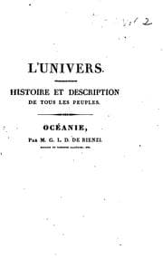 Tapa de L'Univers: histoire et description de tous les peuples ...