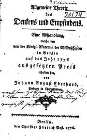 Tapa de Allgemeine Theorie des Denkens und Empfindens