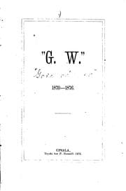 Tapa de "G. W." 1870-1876: 1870-1876.