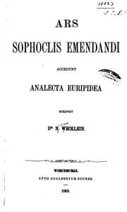 Tapa de Ars Sophoclis emendandi