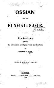 Tapa de Ossian und die Fingal-sage: Ein Vortrag...