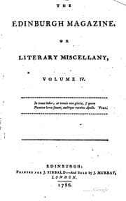 Tapa de The Edinburgh magazine, or Literary miscellany