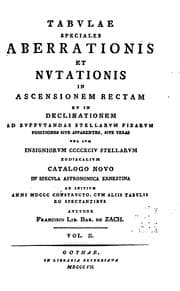 Tapa de Tabvlae speciales aberrationis et nvtationis in ascensionem rectam et in declinationem ad ...
