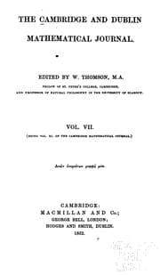 Tapa de The Cambridge and Dublin Mathematical Journal