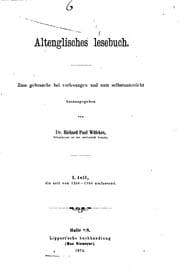 Tapa de Altenglisches lesebuch, herausg. von R.P. Wülcker. 2 teile [in 3 pt.].