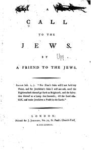 Tapa de A Call to the Jews