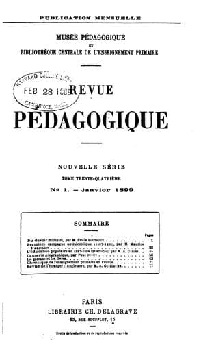 Tapa de Revue pédagogique
