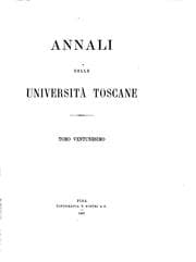 Tapa de Annali delle Universitá toscane